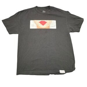 Diamond Supply Co T Shirt Mens XL Black Graphic Lips Box Print Short Sleeve